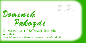 dominik pakozdi business card